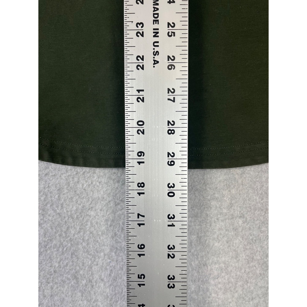 BYLT Drop Cut Lux Henley Shirt Men M Green Hooded Drawstring Stretch Performance - Picture 7 of 10